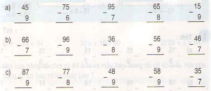 Giải bài tập trang 66 SGK Toán 2