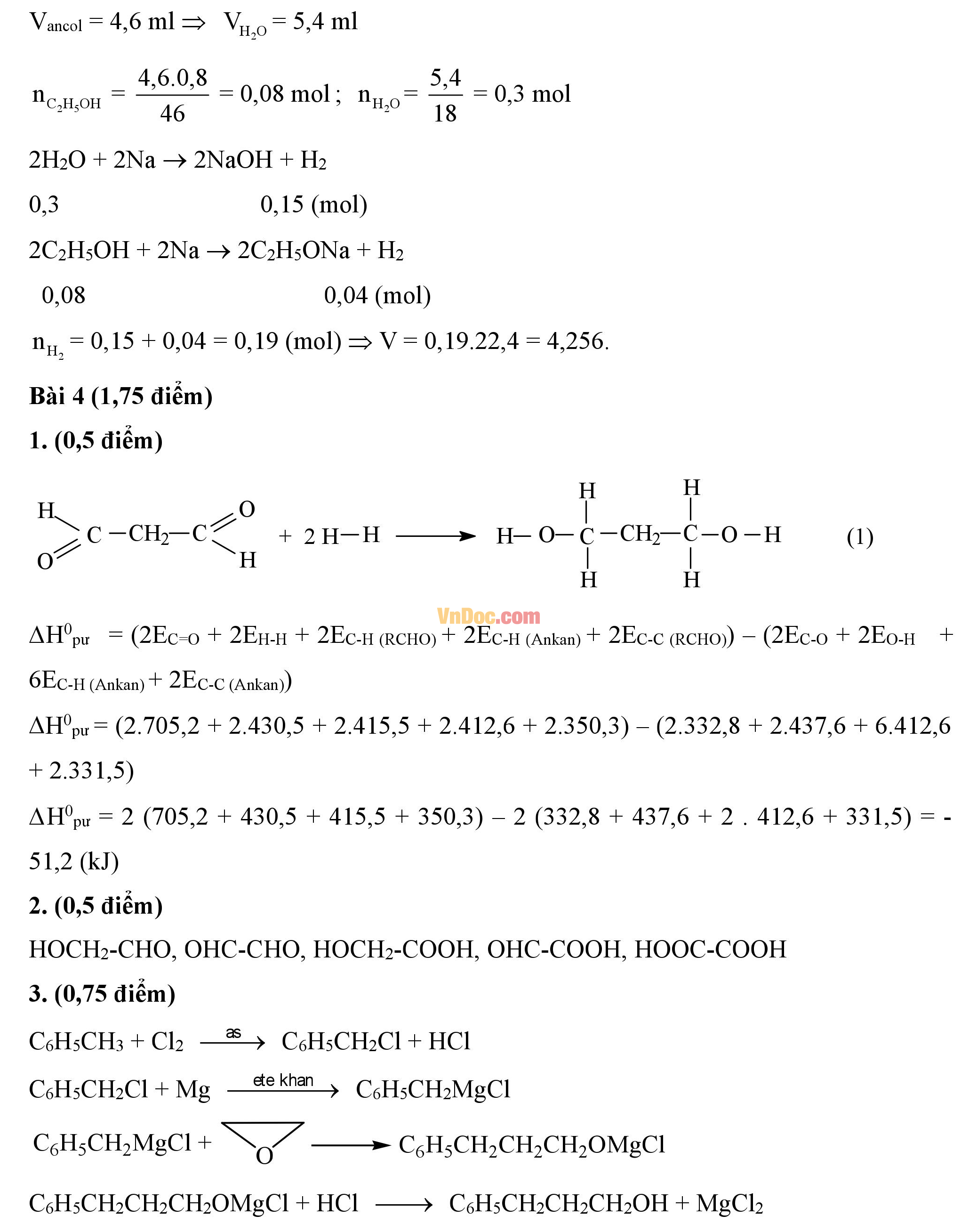 Đáp án đề thi hsg môn hóa học lớp 11