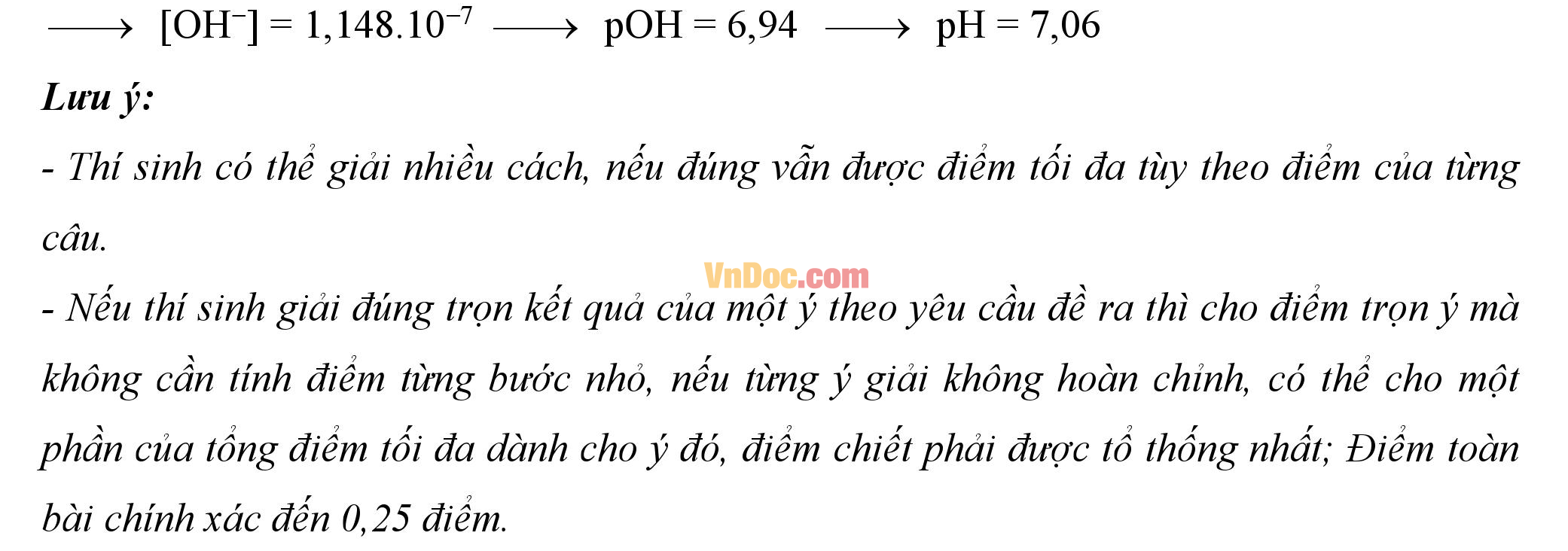 Đáp án đề thi hsg môn hóa học lớp 11