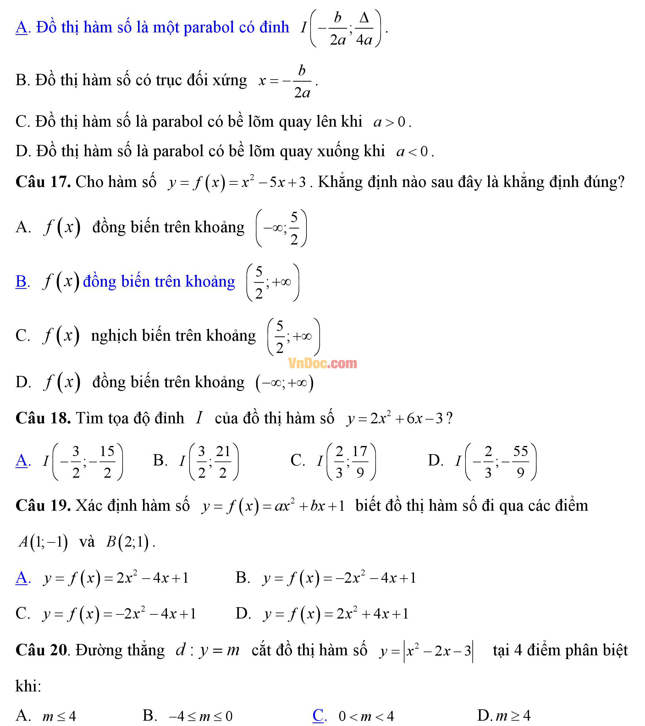 Đề kiểm tra 1 tiết hk1 môn Toán lớp 10