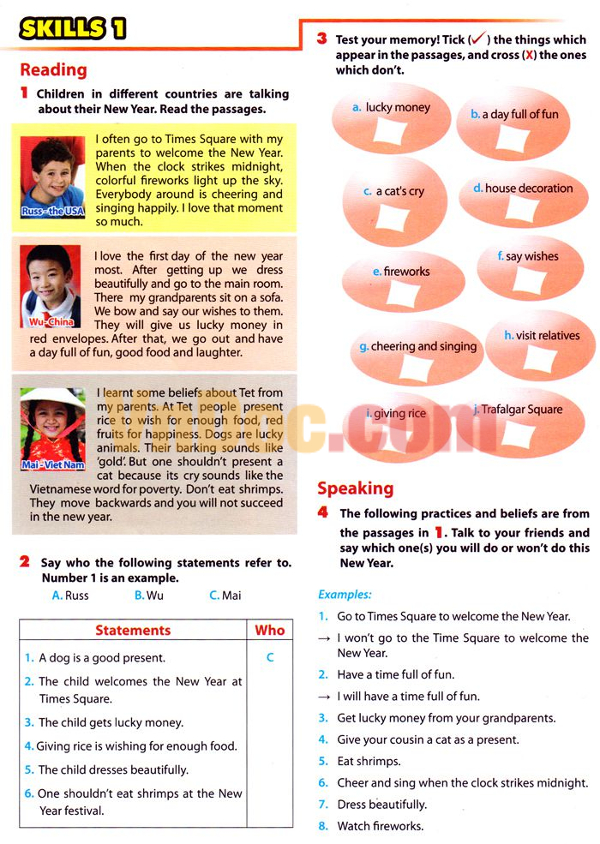 Bài tập tự luận Tiếng Anh lớp 6 Unit 6