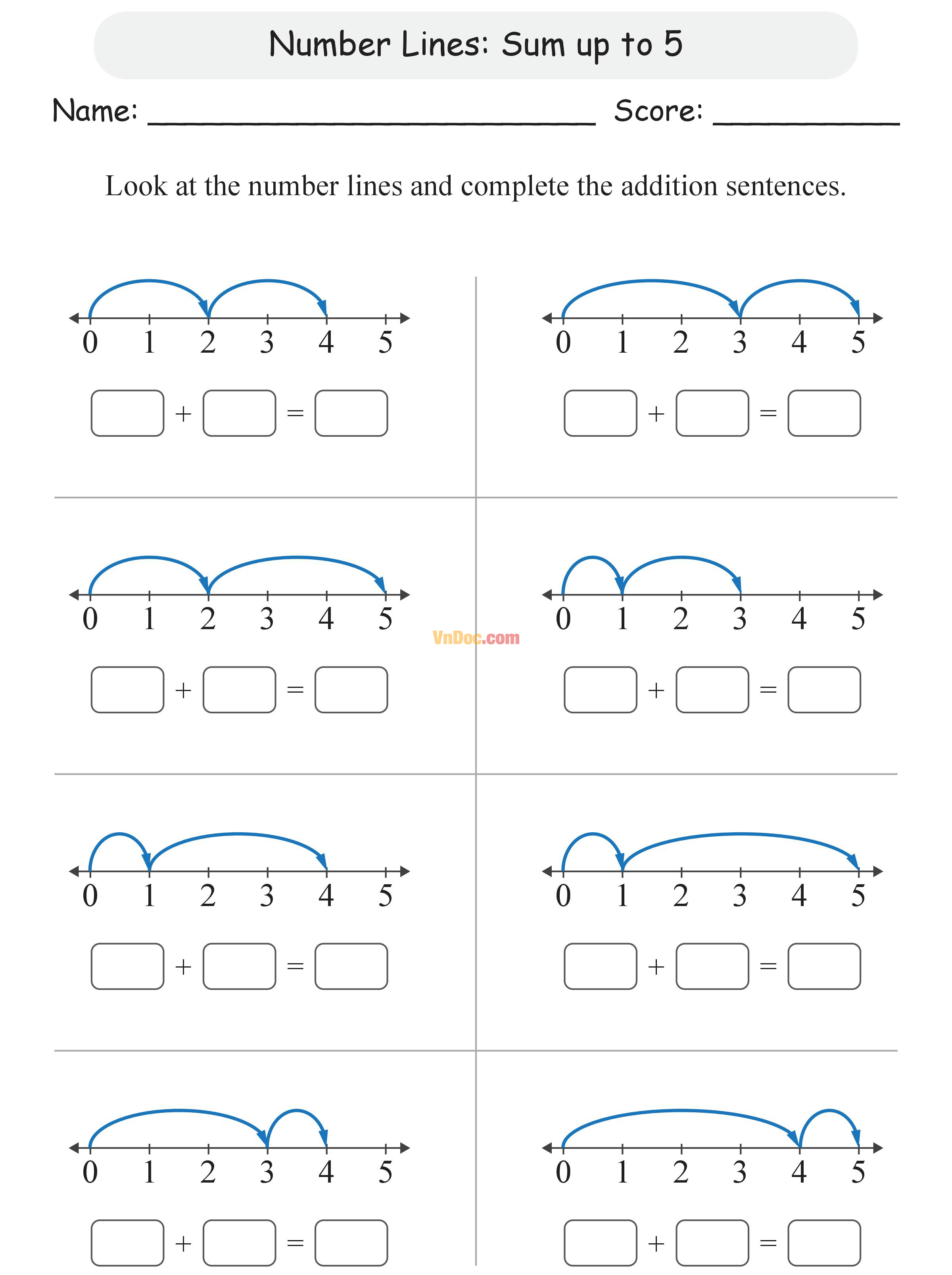 Học Toán Tiếng Anh lớp 1 bài 2