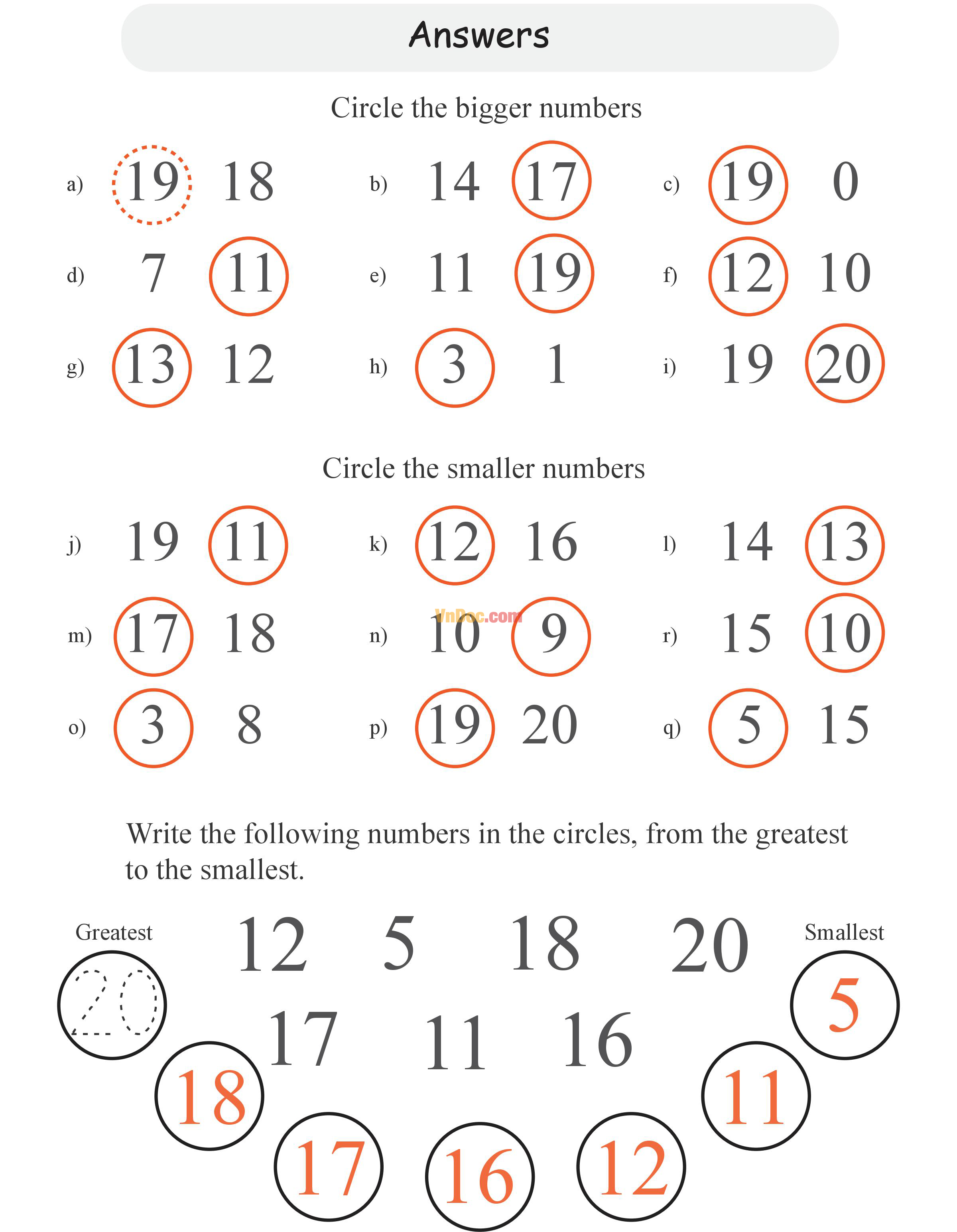 Học Toán Tiếng Anh lớp 1 bài 14