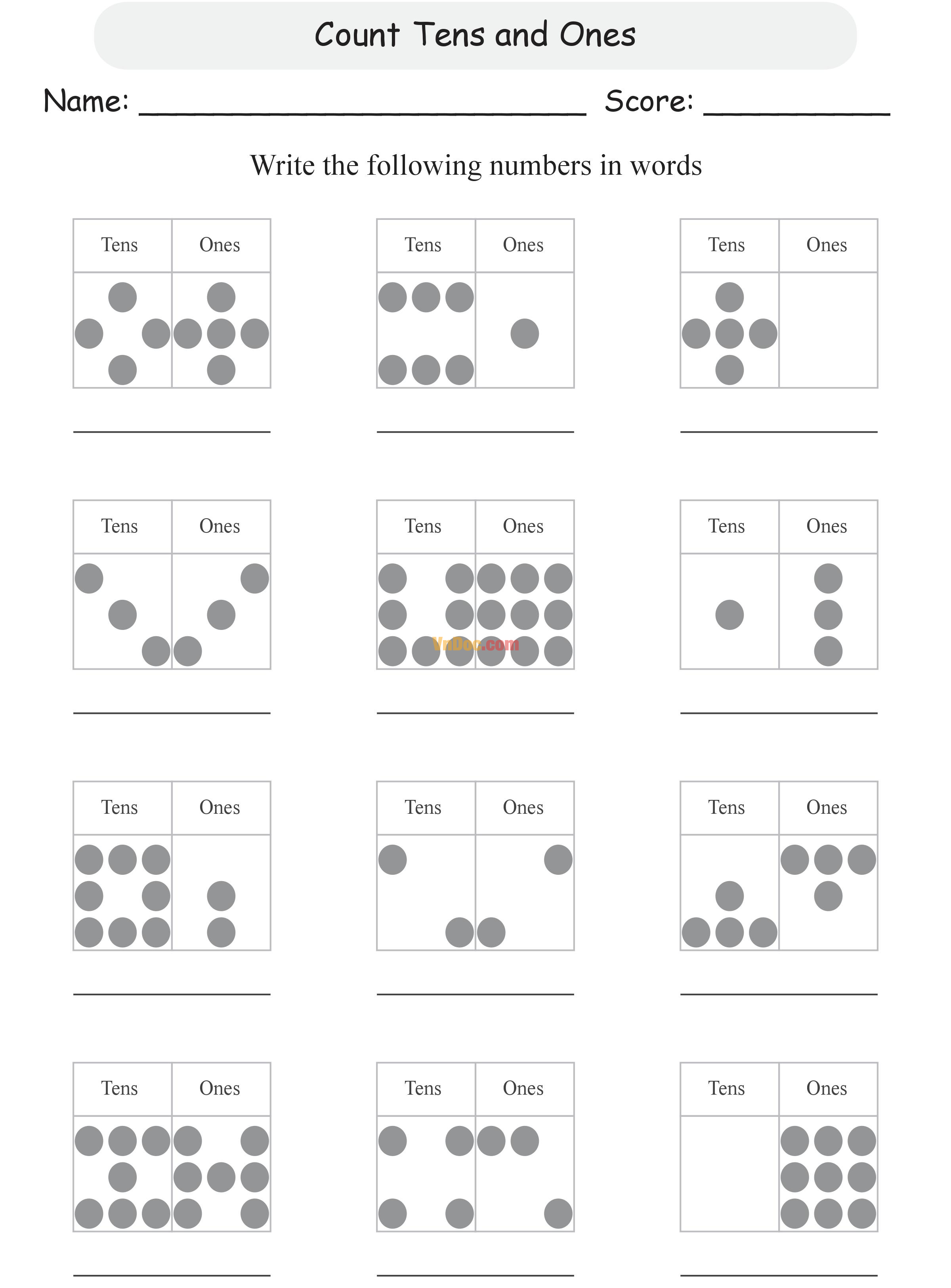 Học Toán Tiếng Anh lớp 1 bài 15