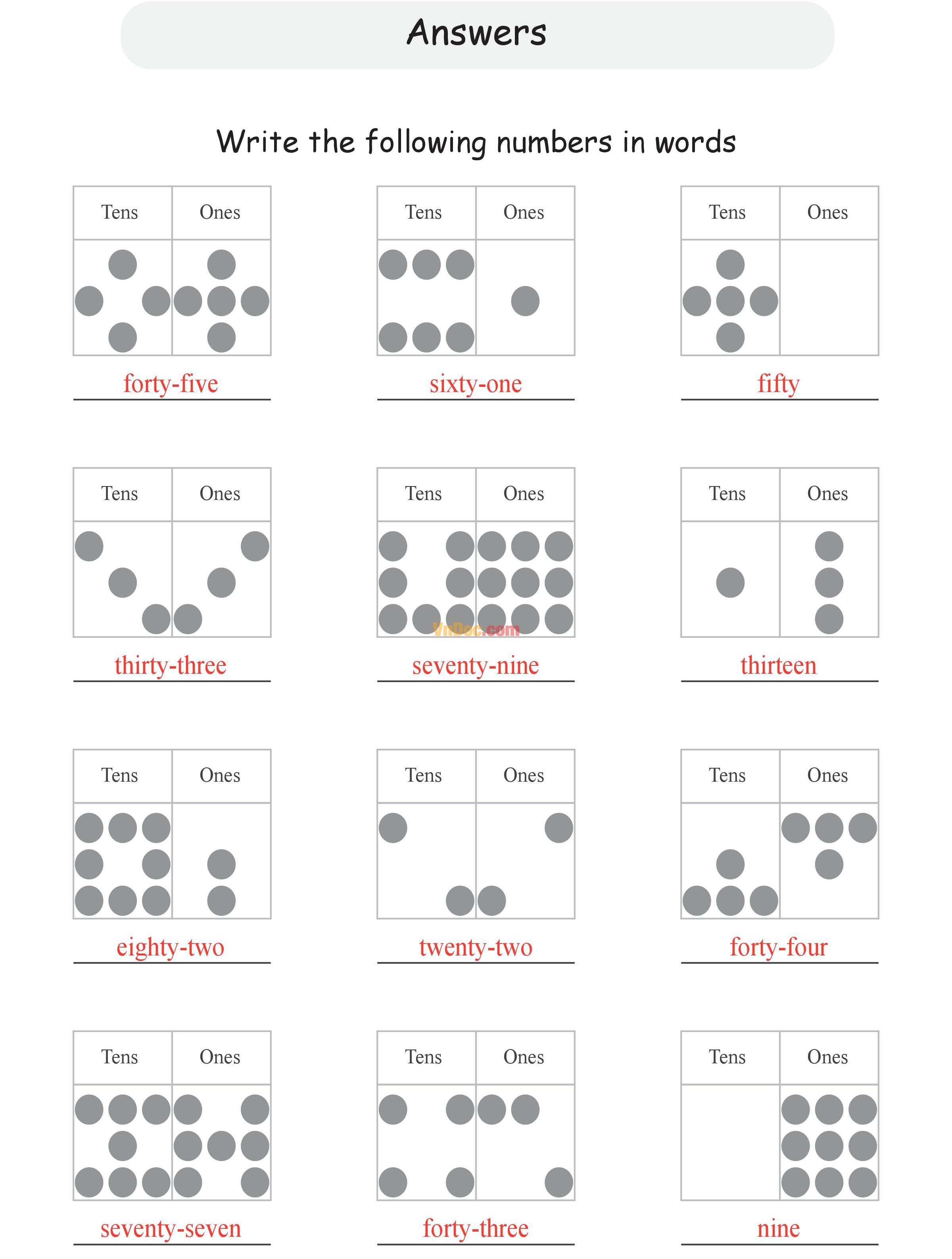 Học Toán Tiếng Anh lớp 1 bài 15