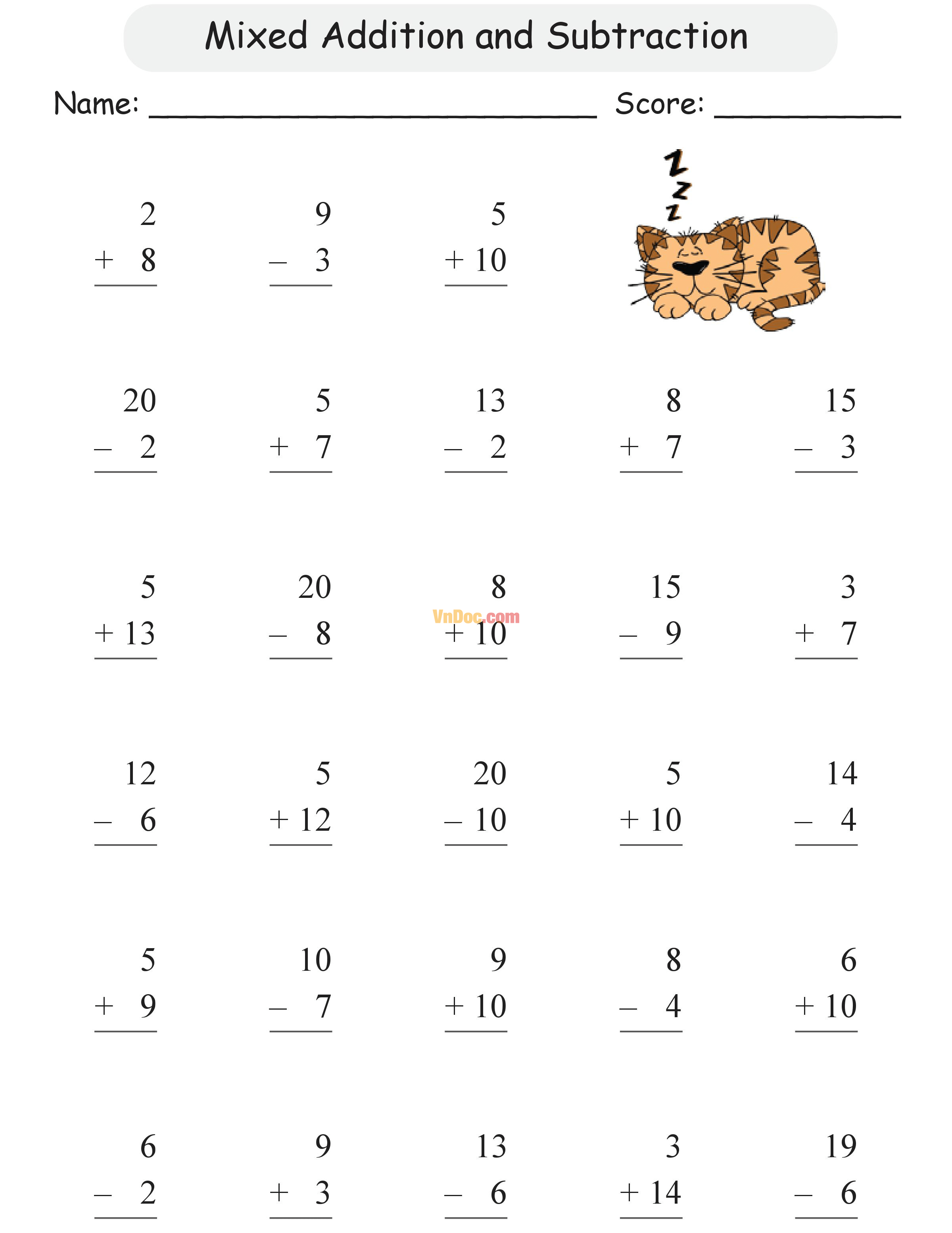 Học Toán Tiếng Anh lớp 1 bài 8