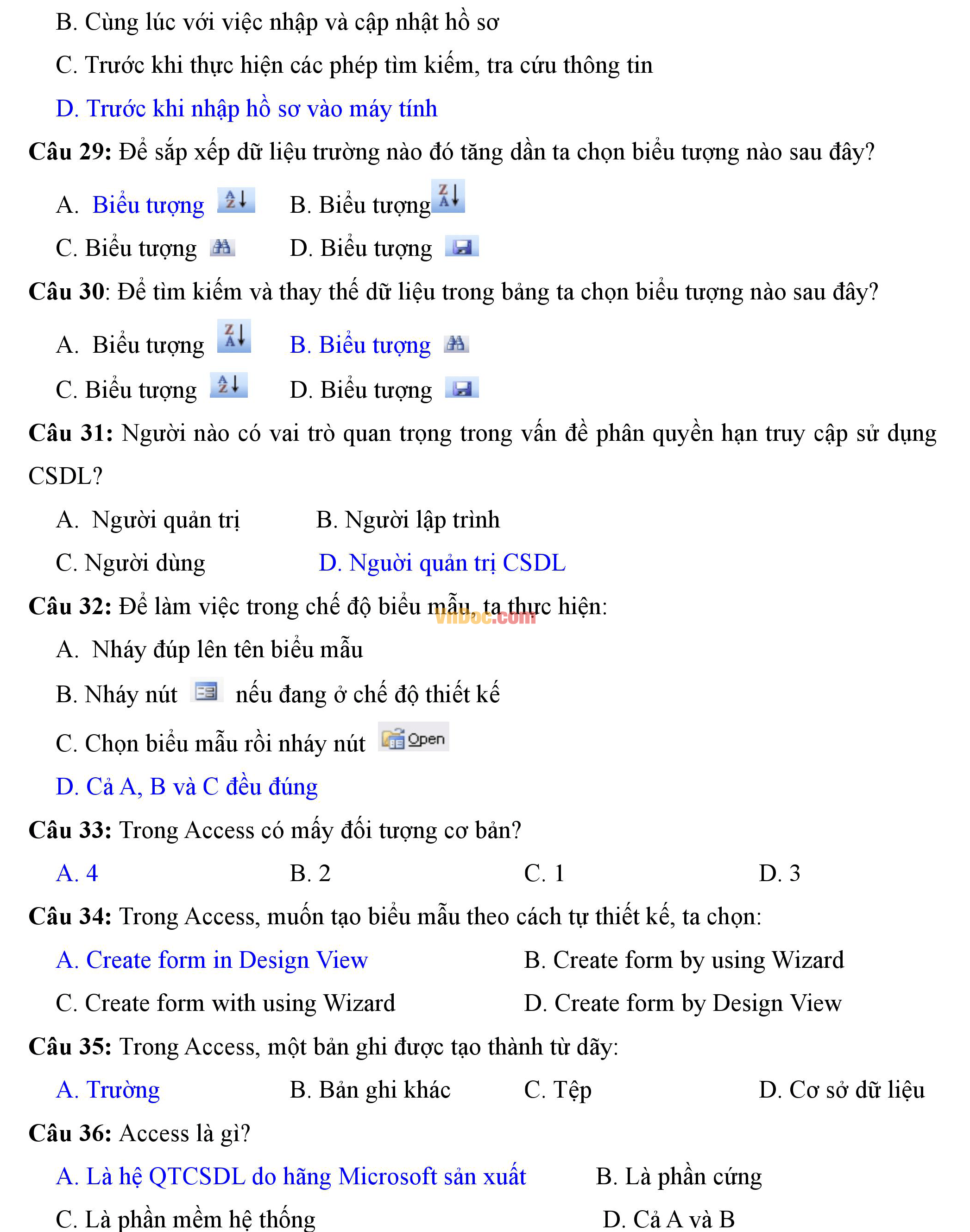 Đề thi hk1 môn tin học lớp 12