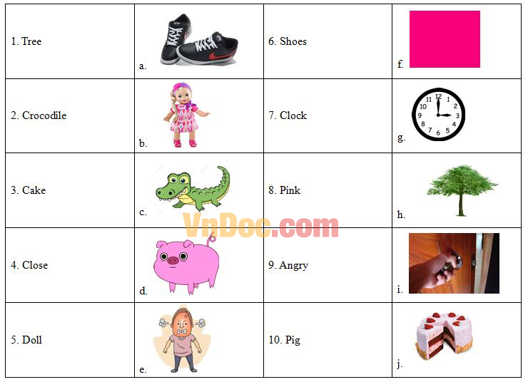 Đề thi Olympic Tiếng Anh lớp 3 vòng 10