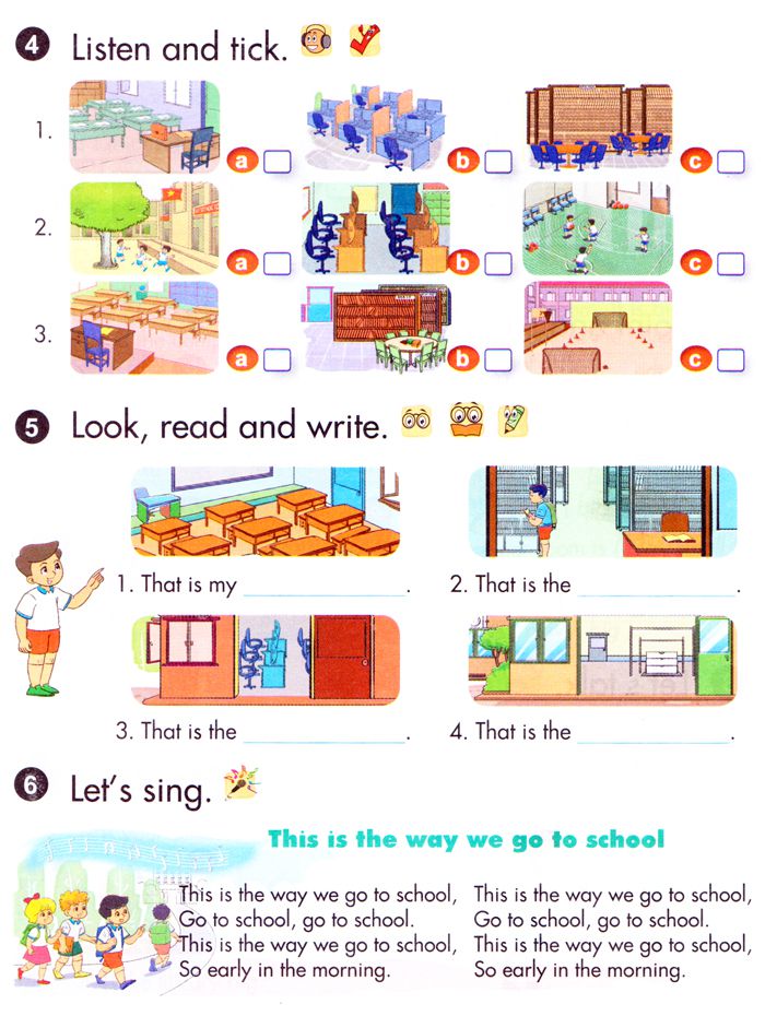 Bài tập tiếng Anh lớp 3 sách mới unit 7