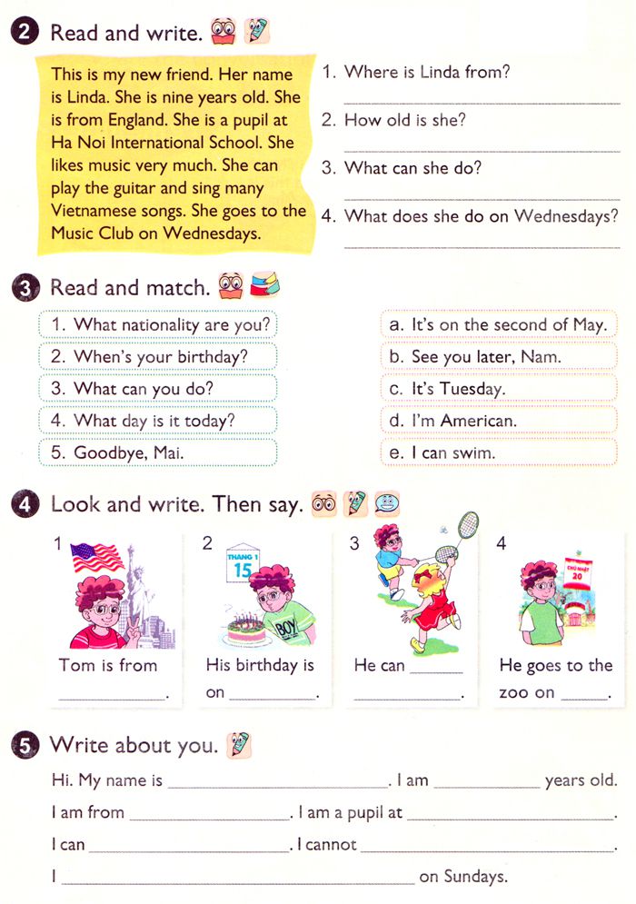 Bài tập tiếng Anh lớp 4