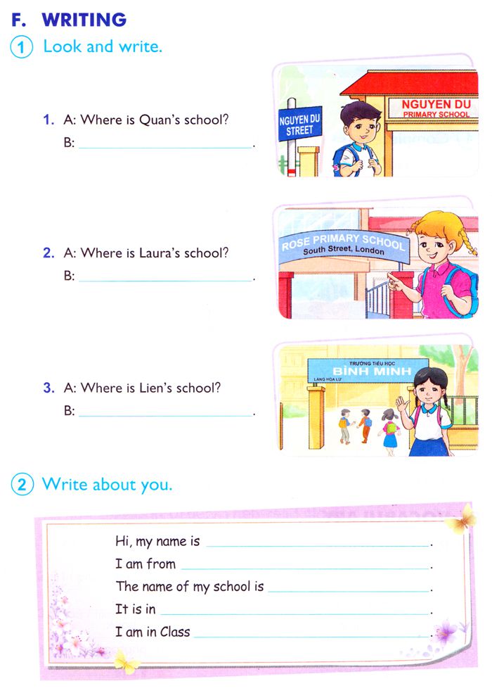 Tiếng Anh lớp 4 Chương trình mới Unit 6: WHERE’S YOUR SCHOOL?