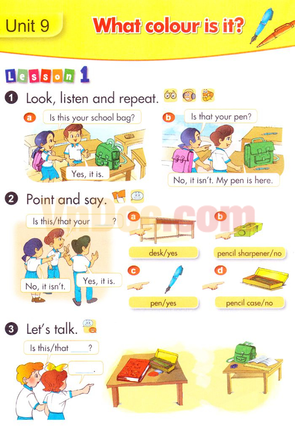 Tiếng anh lớp 3 Chương trình mới Unit 9: What colour is it?