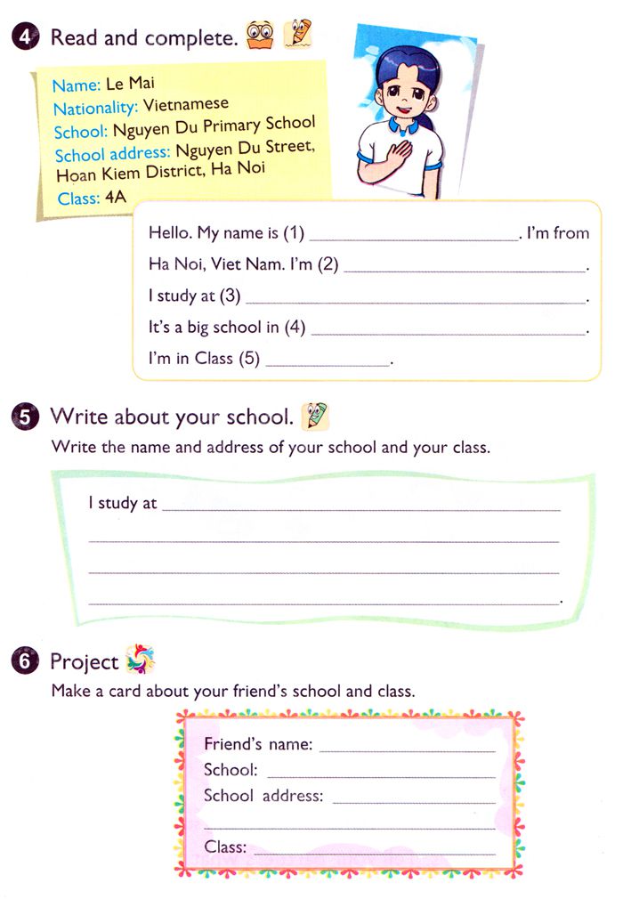 Tiếng anh lớp 4 sách mới