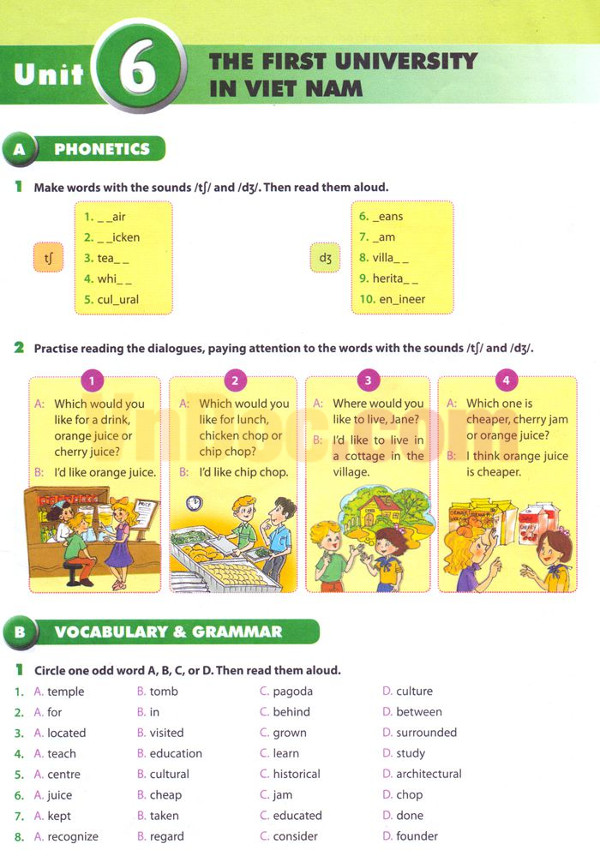 Bài tập Tiếng Anh lớp 7 Chương trình mới