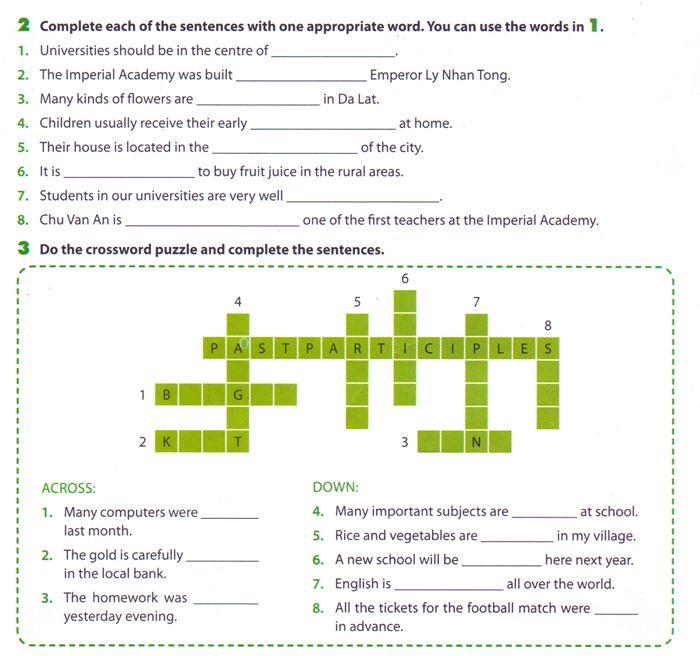 Bài tập Tiếng Anh lớp 7 Chương trình mới có đáp án