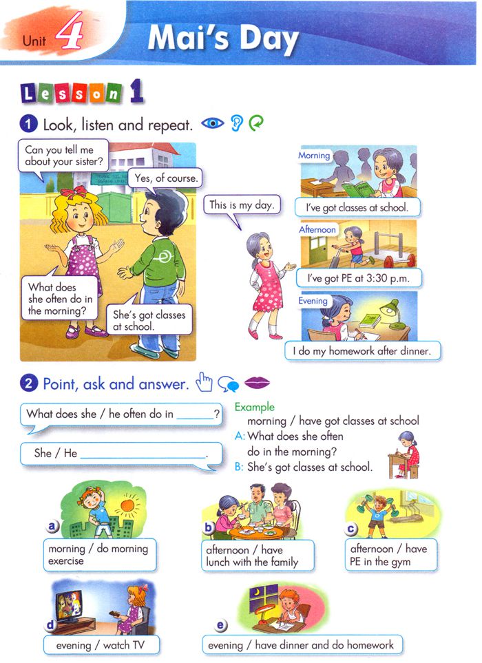 Tiếng Anh lớp 5 Chương trình mới Unit 4: Mai's Day có đáp án Tiếng Anh lớp 5 Chương trình mới Unit 4: Mai's Day