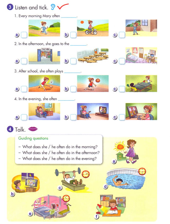 Bài tập Tiếng Anh lớp 5 Chương trình mới Unit 4: Mai's Day có đáp án Bài tập Tiếng Anh lớp 5 Chương trình mới Unit 4: Mai's Day