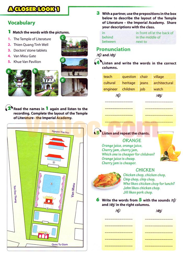 Bài tập Tiếng Anh lớp 7 Chương trình mới Unit 6: THE FIRST UNIVERSITY IN VIETNAM