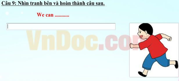 Đề kiểm tra môn Tiếng Anh lớp 1 Số 1