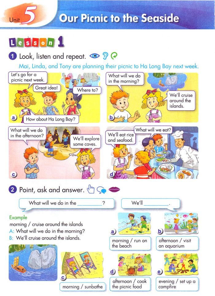 Tiếng Anh lớp 5 Chương trình mới Unit 5: OUR PICNIC TO THE SEASIDE có đáp án Tiếng Anh lớp 5 Chương trình mới Unit 5: OUR PICNIC TO THE SEASIDE