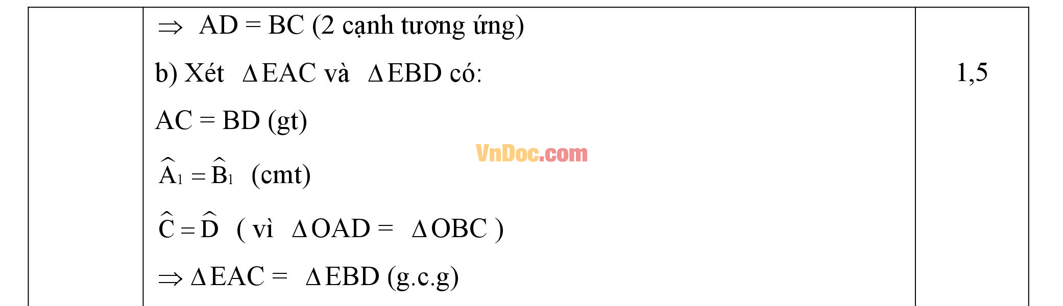 Đáp án đề thi hk1 môn Toán lớp 7