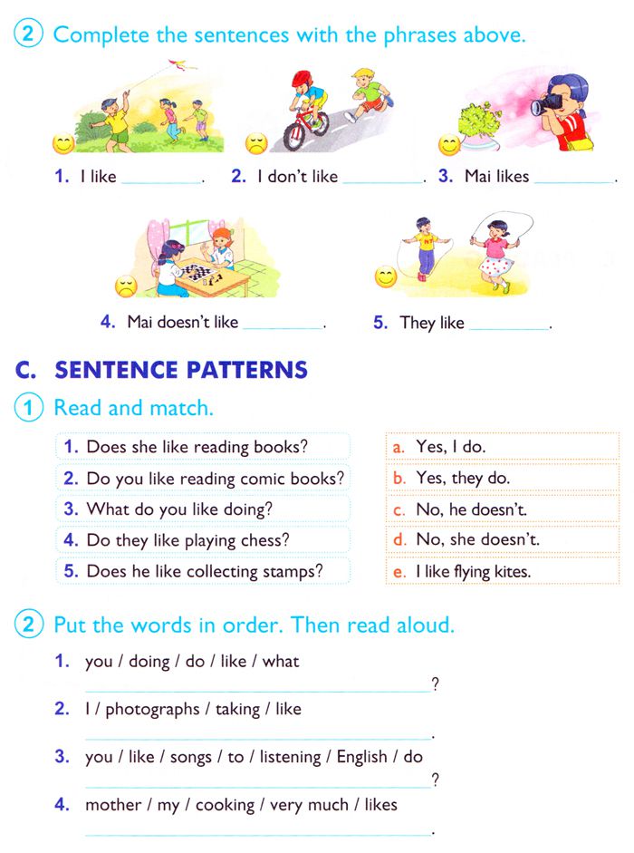 Bài tập tiếng Anh trẻ em lớp 4