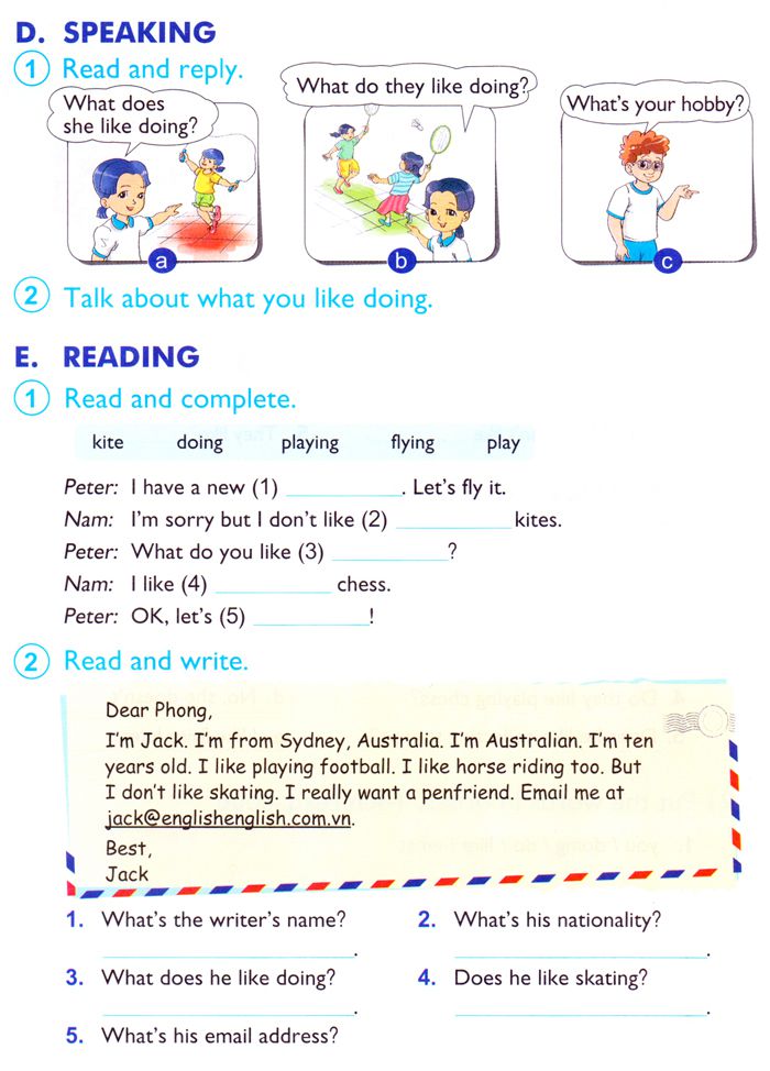 Bộ đề thi tiếng anh cho học sinh lớp 4