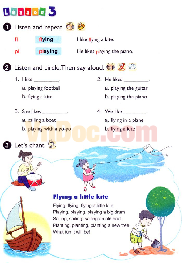 Tiếng Anh lớp 4 Chương trình mới Unit 4 Tài liệu giáo án tiếng anh lớp 4 thí điểm