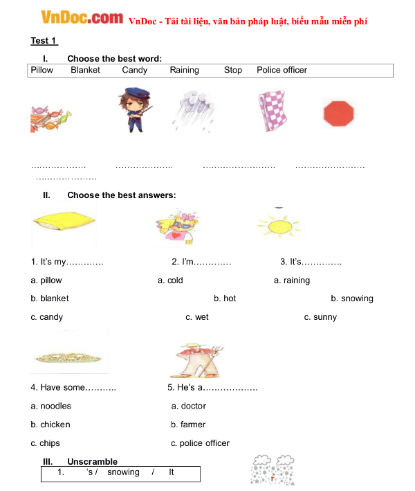 Tài liệu học tiếng Anh trẻ em lớp 2 Tự học tiếng Anh lớp 2 cho trẻ em