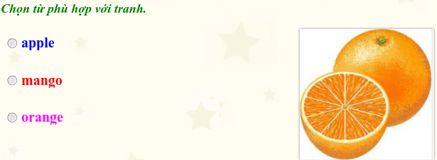 Đề thi Olympic Tiếng Anh lớp 1 vòng 1 Anh văn Thiếu nhi - Tiếng Anh lớp 1