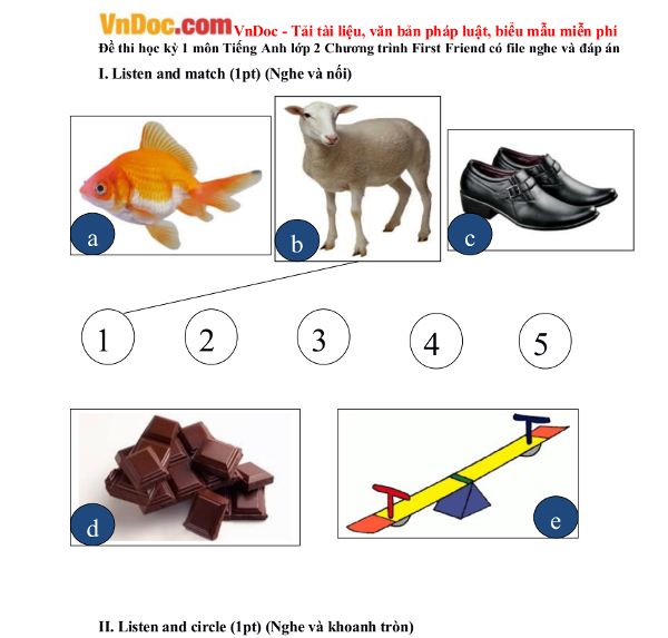 Đề kiểm tra Tiếng Anh Lớp 2