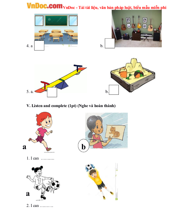 Bài tập tiếng Anh lớp 2