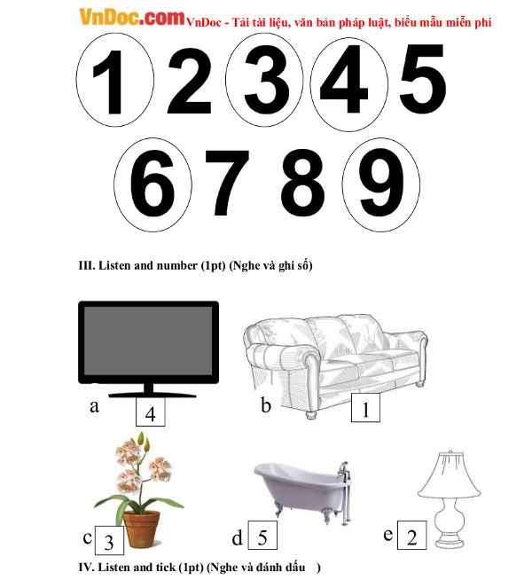 Đề thi Violympic Toán Tiếng Anh lớp 2