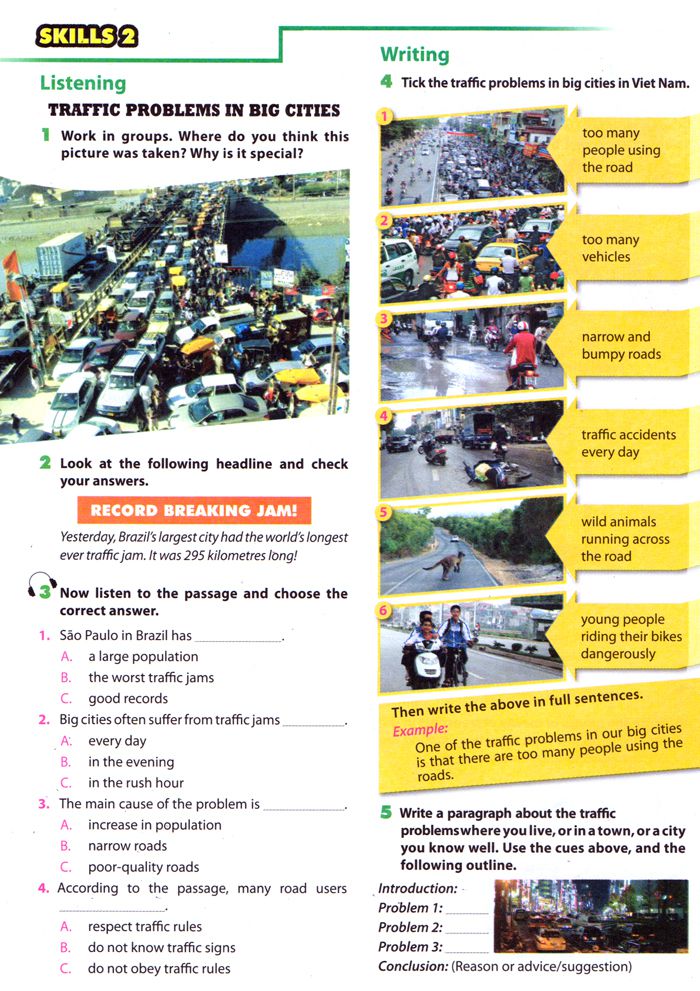 Looking Back - Project Unit 7 Lớp 7 Trang 14 SGK