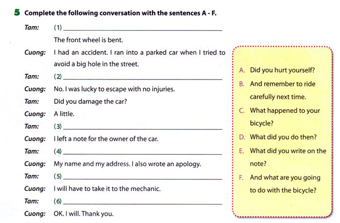 Bài tập tiếng Anh lớp 7 Thí điểm Unit 7