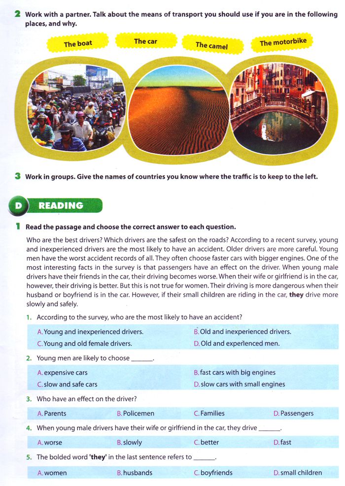 Bài giảng Tiếng Anh lớp 7 Unit 7: Traffic