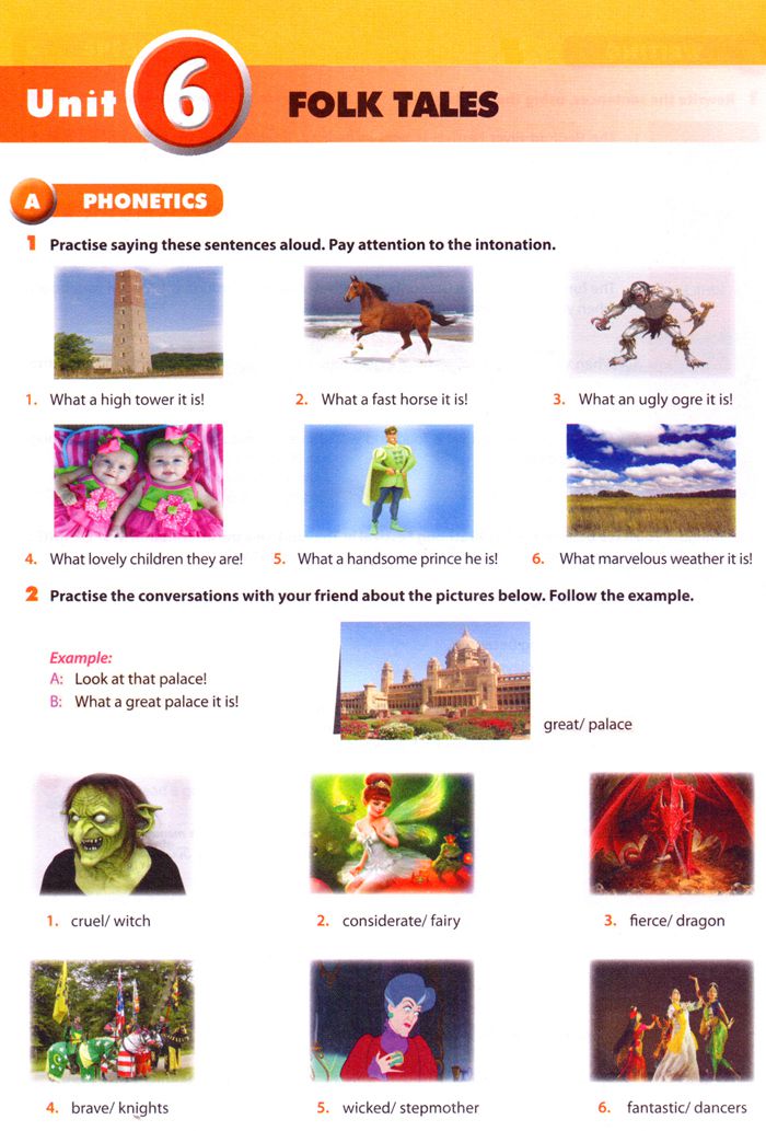 Bài tập Tiếng Anh lớp 8 Chương trình mới Unit 6: FOLK TALES