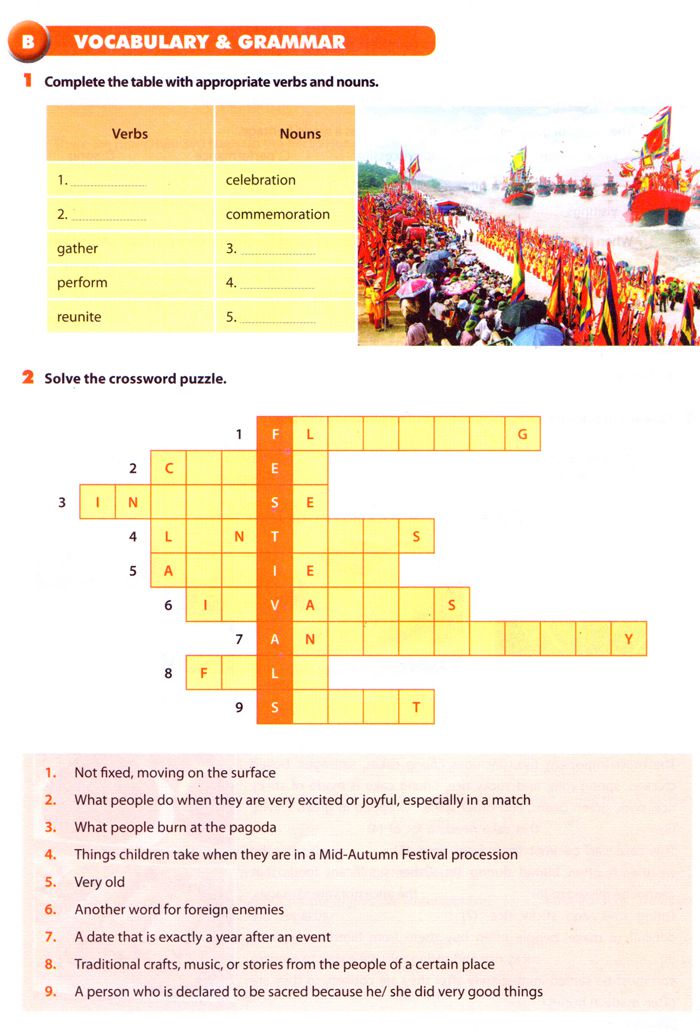 Bài tập Tiếng Anh lớp 8 Chương trình mới Unit 5 Tiếng Anh lớp 8 Chương trình mới Unit 5