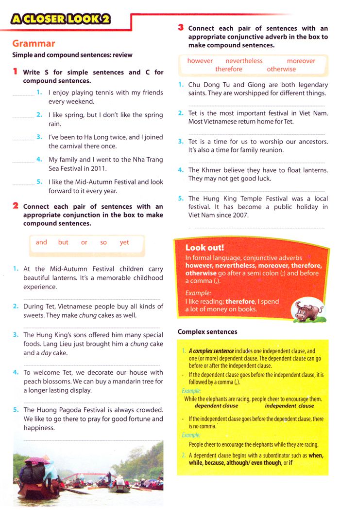 Giải thí điểm 8 | Unit 5 - Festivals Of Viet Nam