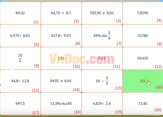Đề thi Violympic Toán lớp 5