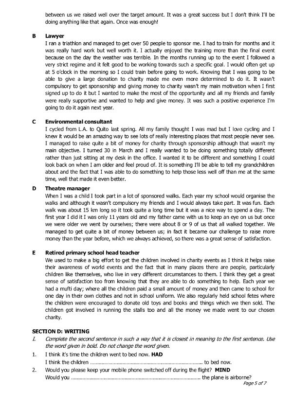 Đề thi chọn học sinh giỏi cấp tỉnh môn Tiếng Anh lớp 12 có đáp án