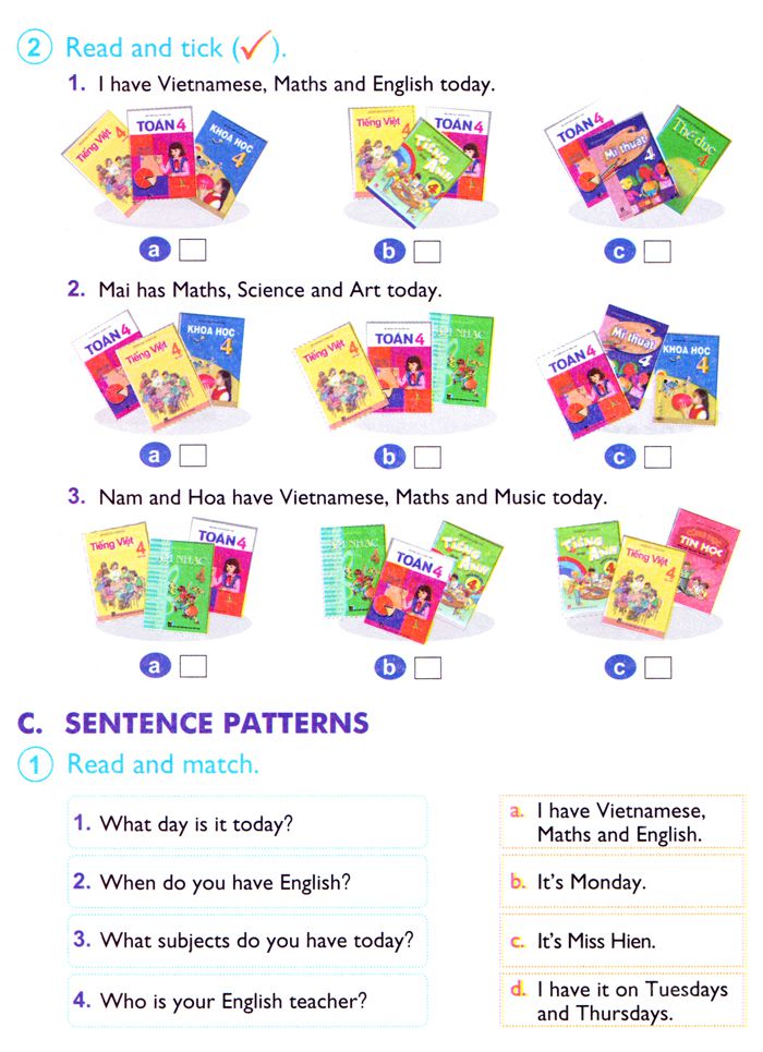 Lesson 1 Unit 8 trang 52 SGK Tiếng Anh lớp 4 Mới tập 1