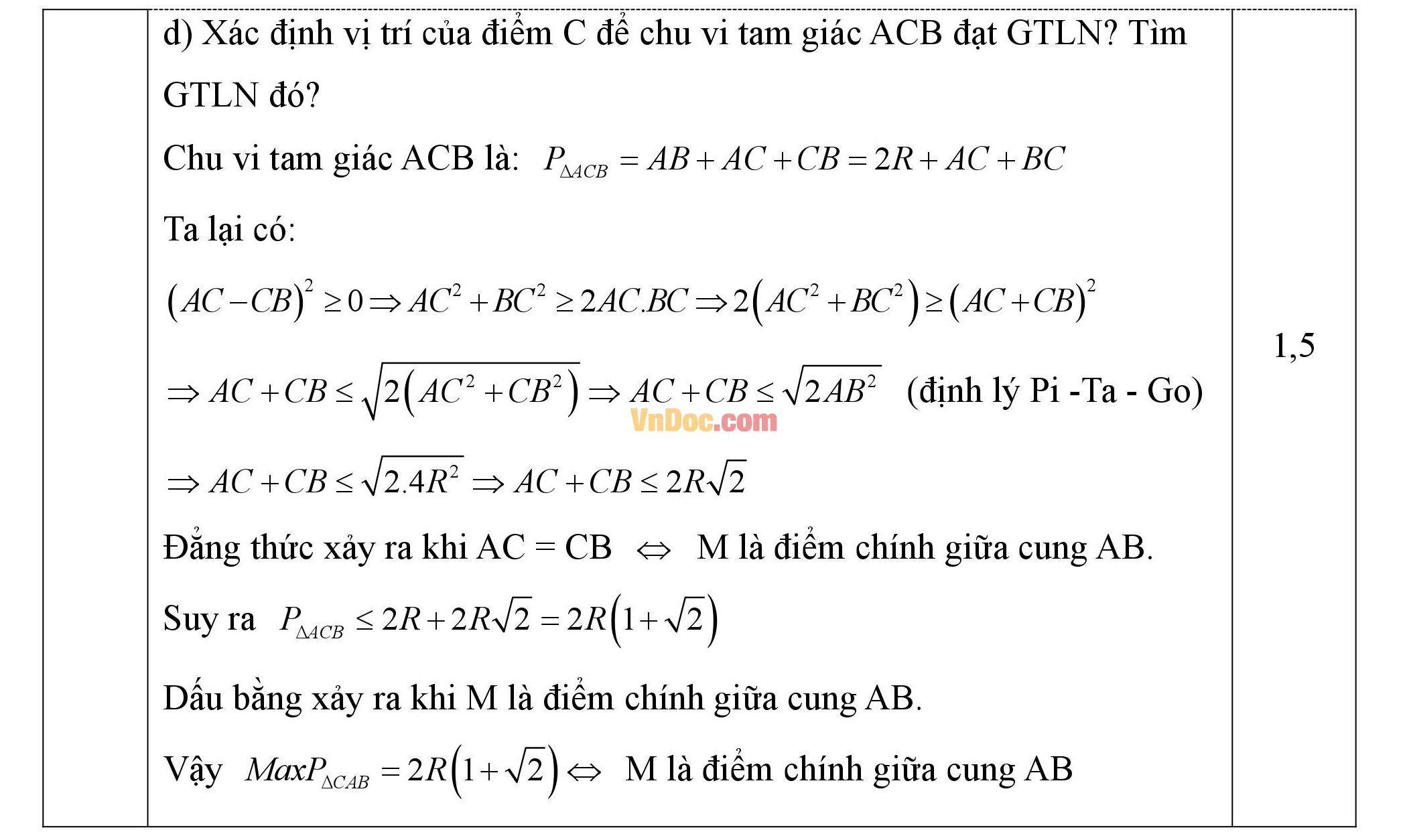 Đáp án đề thi hsg môn Toán lớp 9