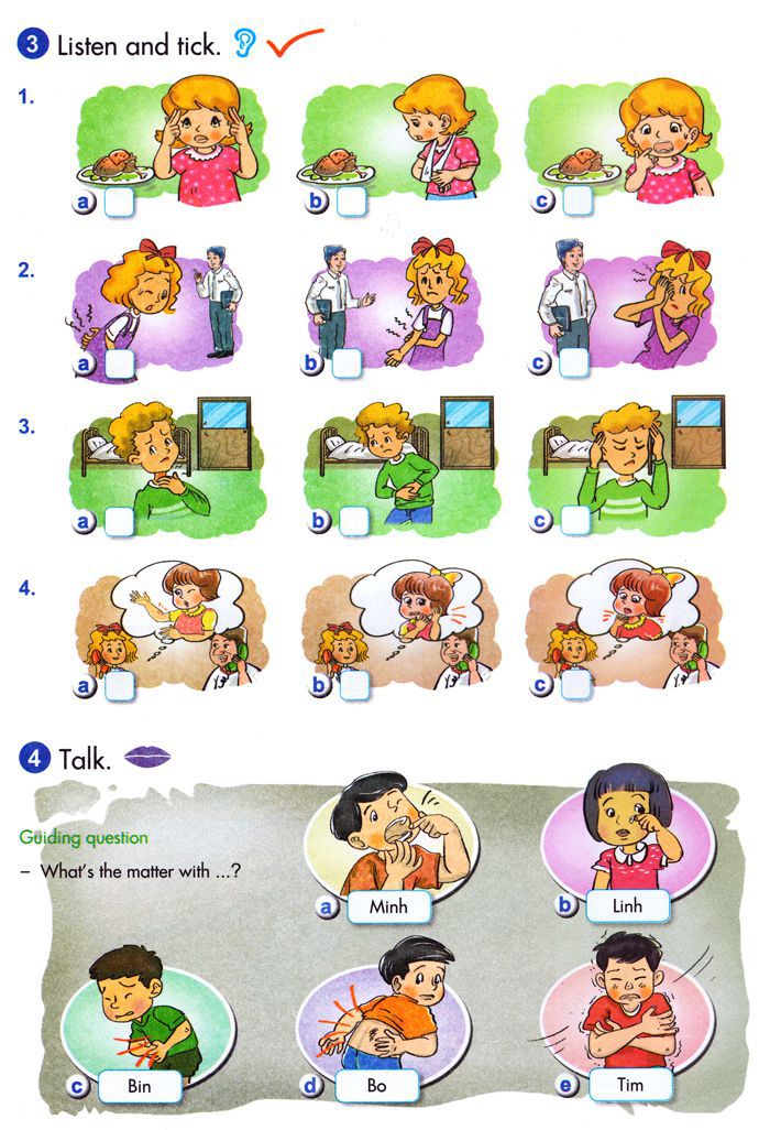 Tiếng Anh lớp 5 Unit 11: What's the matter with you?