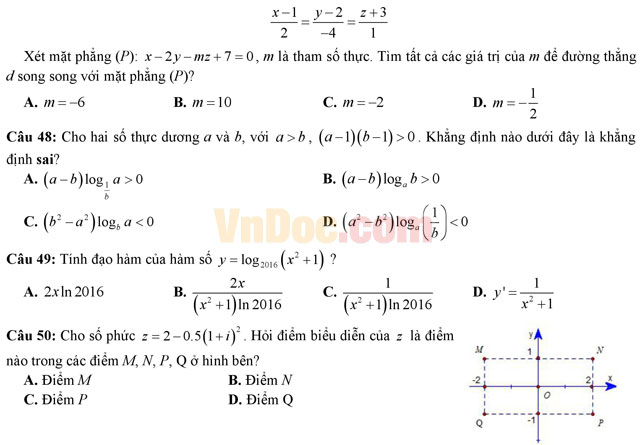Đề thi giáo viên dạy giỏi môn Toán cấp THPT có đáp án