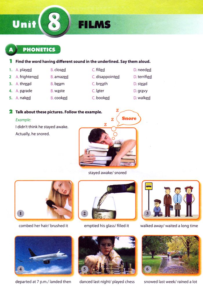 Bài tập Tiếng Anh lớp 7 Chương trình mới Unit 8: FILM