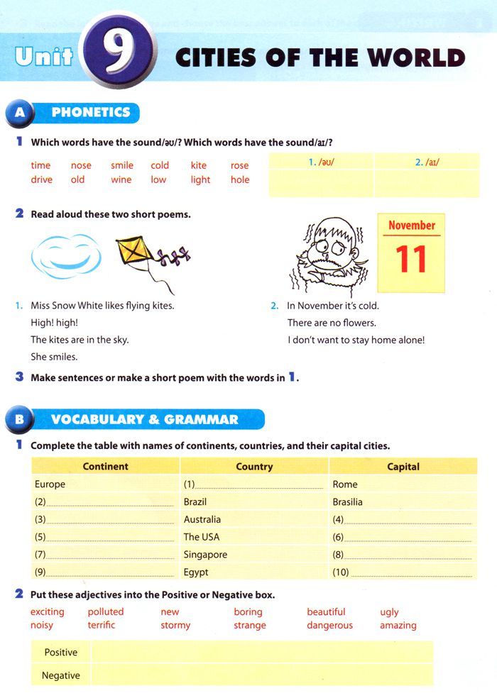 Bài tập Tiếng Anh lớp 6 Thí điểm Unit 9: Cities of the World