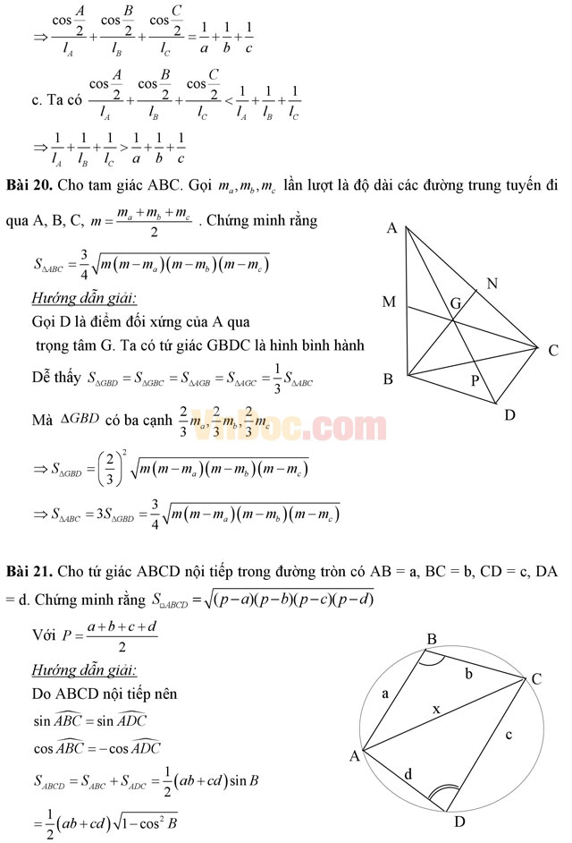 35 bài tập hệ thức lượng trong tam giác có hướng dẫn