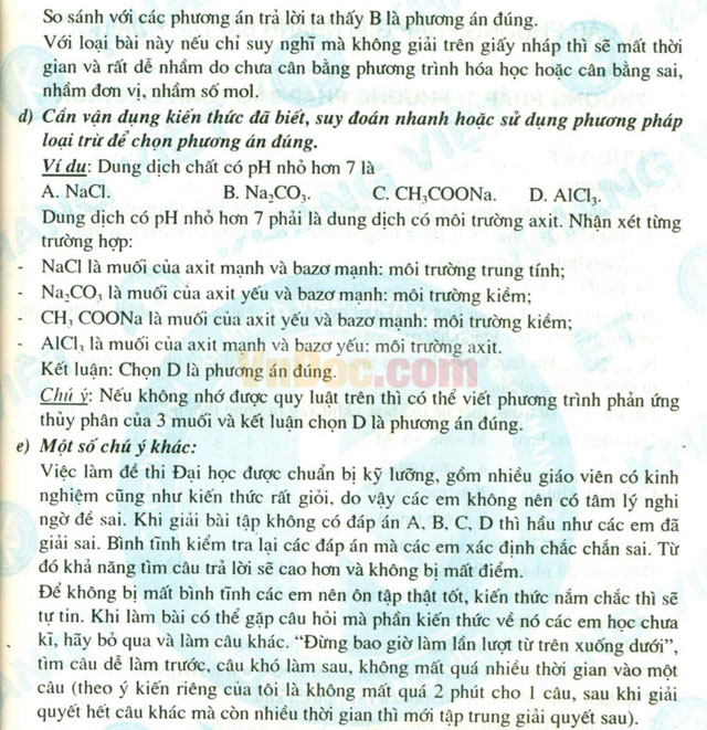 Kỹ thuật mới giải nhanh bài tập hóa học - Tập 1: Hóa học đại cương Kỹ thuật mới giải nhanh bài tập hóa học - Tập 1: Hóa học đại cương