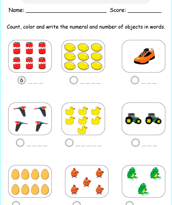 Bài tập Toán Tiếng Anh lớp 1